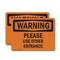 Signmission Please Use Other Entrance OSHA Warning Sign, Vinyl Decal, 10in W x 7in L, 2PK OS-2PACK-WS-D-710-L-12329 - alternate 1